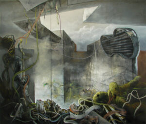 Schacht, 2007, Öl/Lwd., 197 x 232 cm