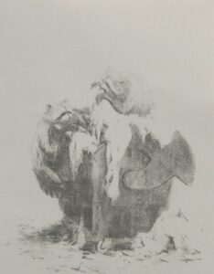 Containern, Lithografie, 2007, 40 x 30 cm