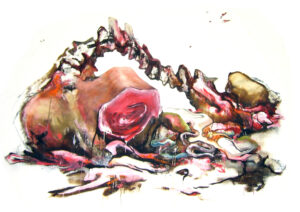 Großes Fleisch I, 2008, Öl/Lwd., 250 x 320 cm