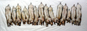 meat the past [the absent present], 2011, Öl/PE-Plane., 310 x 1000 cm