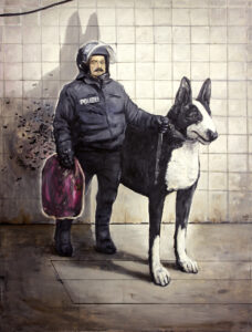 oh my dog II, 2011, Öl/Lwd., 200 x 150 cm